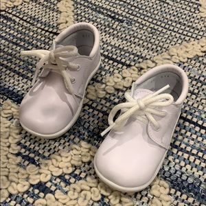 Baby boy white baptism shoes size 6